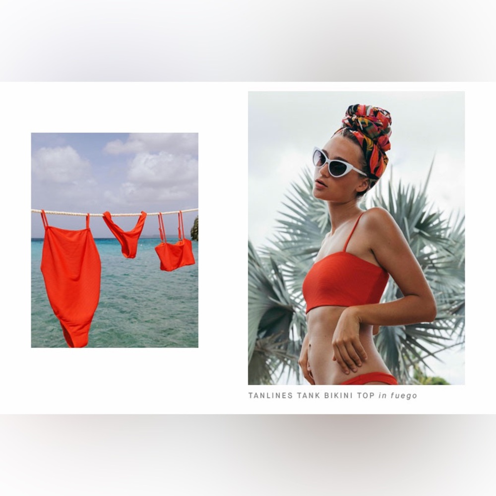 Billabong Fuego Red Tanlines Tank Bikini Top - Women Swim